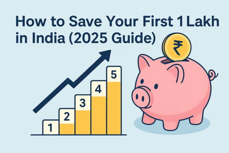 How to Save Your First ₹1 Lakh in India (2025 Guide) – Simple Step-by-Step Plan
