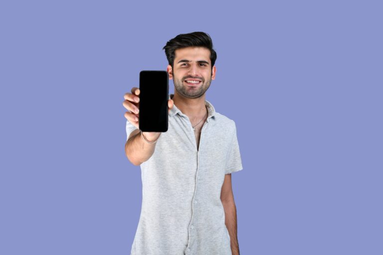 a person holding a phone