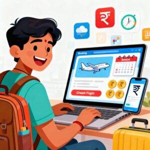 Discover how to book cheap flights in India for 2025. Real tricks, apps, and timing secrets that help you travel on a budget without missing comfort — from SaveWithRupee.com.