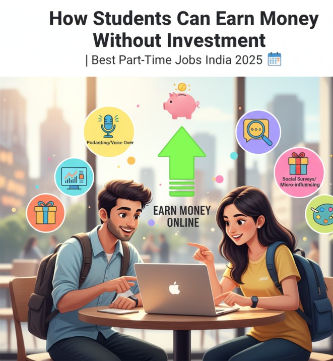 How Students Can Earn Money Without Investment Best Part-Time Jobs India 2025