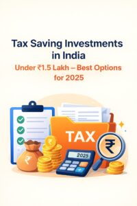 Tax Saving Investments in India Under ₹1.5 Lakh – Best Options for 2025