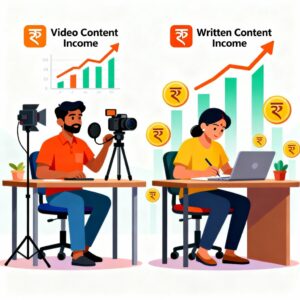 YouTube vs Blogging in 2025 – Which Earns More in India Real Income Comparison