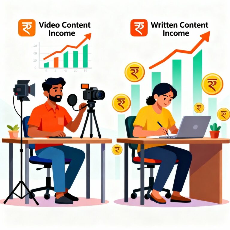 YouTube vs Blogging in 2025 – Which Earns More in India Real Income Comparison