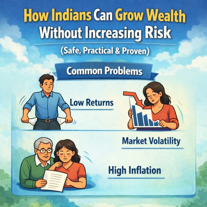 How Indians Can Grow Wealth Without Increasing Risk (Safe, Practical & Proven)